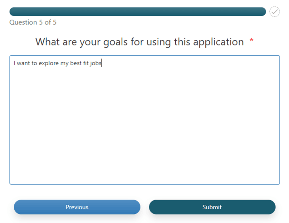 Question 5: What are your goals for using this application?