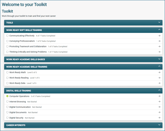 The My Work Ready Toolkit