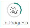 Certificate icon showing in progress