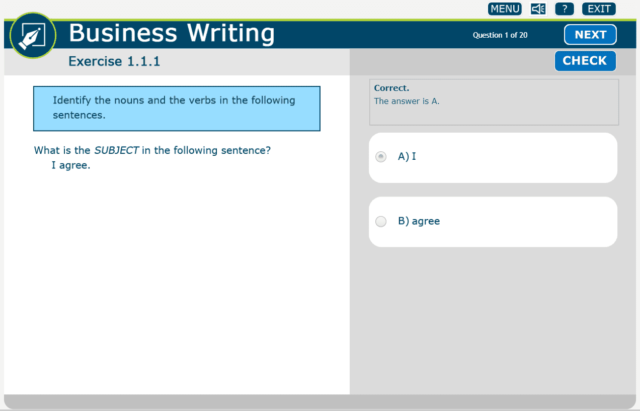 Business Writing Exercise 1.1.1