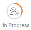 Certificate icon showing in progress