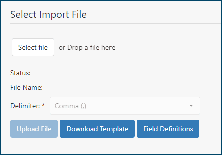 Image of selecting an import file