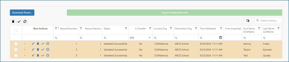 Image of import pending review