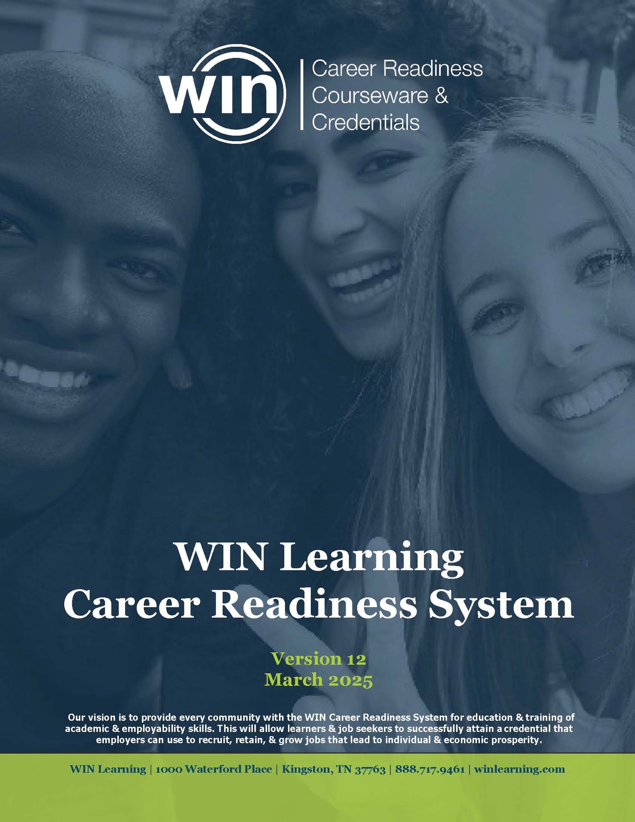 Image of the cover page of the WIN Learning Training Handbook