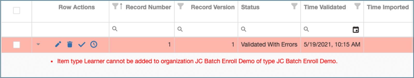Image of the common error of not selecting an organization